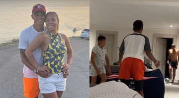 Belle Silva mostra a família jogando futebol dentro do quarto - Foto: Reprodução / Instagram