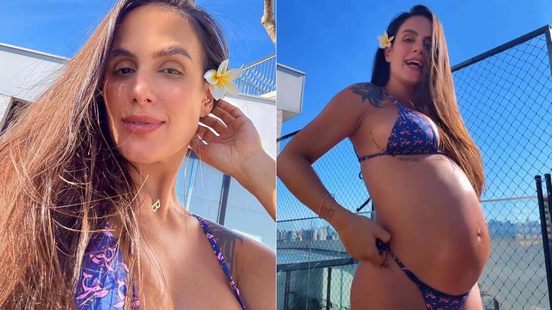 Carol Peixinho exibiu barrigão durante banho de sol - Foto: Reprodução/ Instagram@carolpeixinho