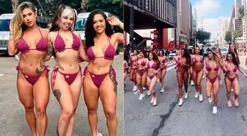 Candidatas do Miss Bumbum participaram de corrida de biquíni - Foto: Reprodução/ Instagram@eusumpani