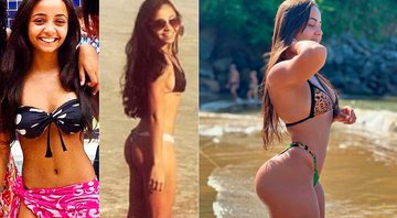 Flávia Oliveira antes e depois de 10 anos de treinos de musculação - Foto: Reprodução/ Instagram@flaviaoliveiraoficial