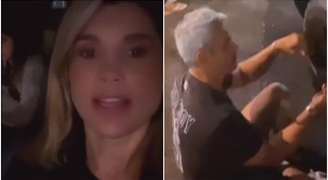 Flávia Alessandra filma Otaviano Costa trocando pneu - Foto: Reprodução / Instagram