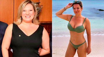 Joice Hasselmann antes do emagrecimento e em foto atual sem edição - Foto: Reprodução/ Instagram@bemestarcomjoice