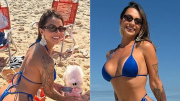 Karol Rosalin posou usando seu biquíni preferido na praia - Foto: Reprodução/ Instagram@karolrosalin