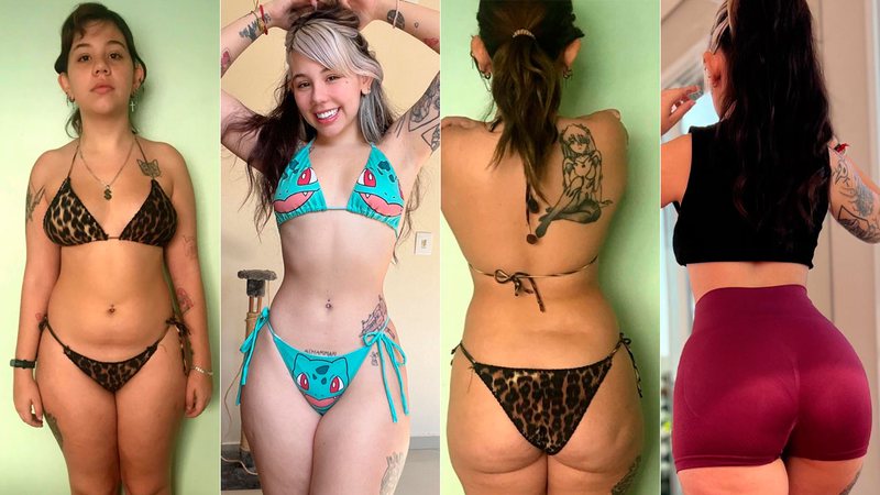 Kine Chan rebateu críticas que recebeu após mostrar antes e depois do corpo - Foto: Reprodução/ Instagram@kinechan2.0