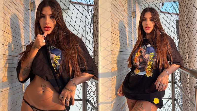 Lary Bottino sensualiza mostrando calcinha transparente em fotos - Foto: Reprodução / Instagram
