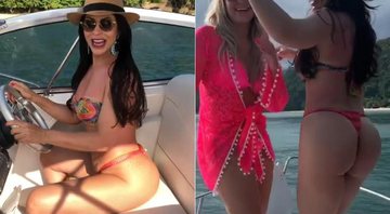 Sylvia Design exibiu o corpão de biquíni fio-dental e ganhou elogios de seus seguidores pela boa forma aos 46 anos - Foto: Reprodução/ Instagram