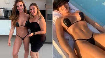 Nicole Bahls aproveitou o domingo (08/09) para reforçar o bronzeado com biquíni de fita - Foto: Reprodução/ Instagram