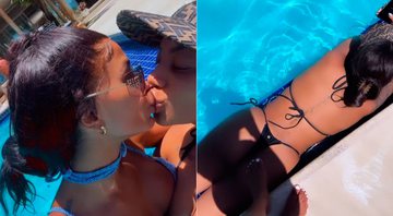 Ludmilla e Brunna trocaram carícias em dia de piscina - Foto: Reprodução/ Instagram@brunnagolcalves e @ludmilla