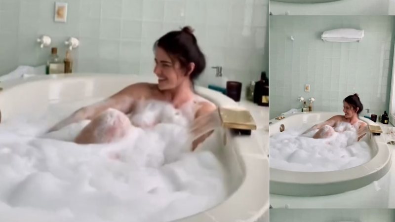 Luma de Oliveira mostrou banho de espuma nas redes sociais - Foto: Reprodução/ Instagram@lumadeoliveiraoficial