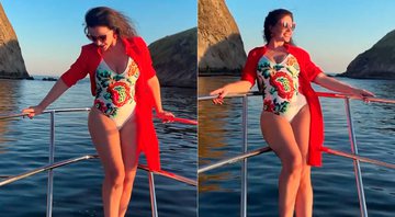 Luma de Oliveira exibiu boa forma de maiô e recebeu elogios - Foto: Reprodução/ Instagram@lumadeoliveiraoficial