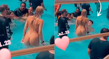 Mulher recebeu onda de críticas por usar maiô revelador em parque aquático - Foto: Reprodução/ TikTok@kstram83