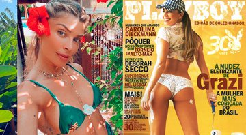 Grazi Massafera é 2ª ex-BBB que mais vendeu Playboy - Foto: Reprodução/ Instagram@massafera e Divulgação
