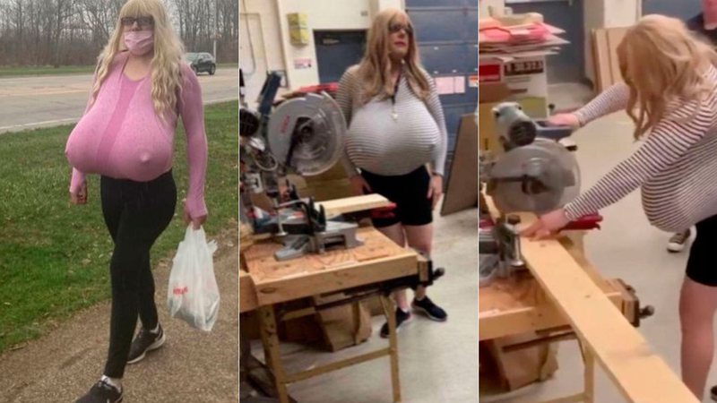 Kayla Lemieux foi criticada por próteses gigantes - Foto: Reprodução/ Twitter
