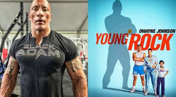 The Rock e o poster do sitcom - Reprodução/Instagram@therock