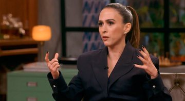 Tatá Werneck falou sobre casamento com Rafa Vitti e nova gravidez - Foto: Reprodução/ Conversa com Bial