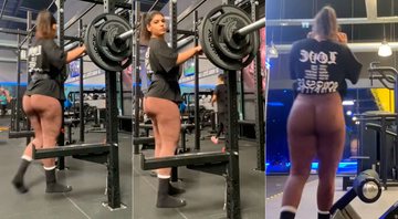 Toupou usou calça nude para treinar e viralizou nas redes sociais - Foto: Reprodução/ TikTok@_toupoouu1
